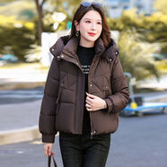 木清清2025冬季羽絨棉衣短款新款時(shí)尚小個(gè)子洋氣棉服加厚保暖外套 咖啡色  3XL 145-160斤