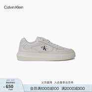 Calvin KleinJeans【七夕禮物明星同款】25春夏男士ck厚底運動(dòng)鞋板鞋YM01327 0K4-月光白 41