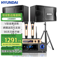 HYUNDAI現(xiàn)代家庭影院ktv音響套裝家用k歌電腦電視客廳卡拉ok全套會(huì)議室卡包店鋪專(zhuān)業(yè)功放音箱設(shè)備 【升級(jí)版】10吋音響套裝