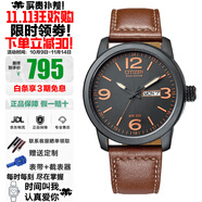 西鐵城（CITIZEN）光動(dòng)能男皮帶夜光時(shí)尚騷橙紳士潮流禮物推薦手表 時(shí)尚騷橙BM8475-26E