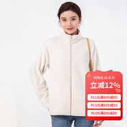 雪中飛搖粒絨立領(lǐng)女春季純色簡(jiǎn)約舒適休閑情侶款保暖時(shí)尚百搭休閑衛(wèi)衣 002F白色（女） L