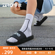 零度Zero男款2025夏季新款防滑耐磨可外穿涼拖鞋 黑色 40