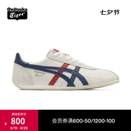 Onitsuka Tiger鬼塚虎男鞋 慢跑鞋透氣輕便男女款運動(dòng)休閑鞋RUNSPARK 白色/藏青色(1183B480-107) 37.5