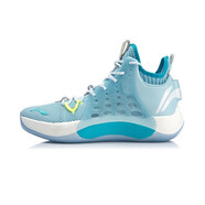 李寧（LI-NING）籃球鞋男新款音速7LOW贊助版減震耐磨實戰(zhàn)籃球鞋ABAP 光芒藍/標(biāo)準(zhǔn)白(019) 42