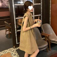 韓國(guó)chic復(fù)古矮個(gè)子高級(jí)感背心裙2025年新款少女赫本風(fēng)連衣裙夏季 卡其色【收藏店鋪優(yōu)先發(fā)貨】 M 【建議100斤-110斤內(nèi)】