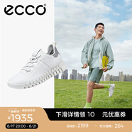 愛步（ECCO）休閑鞋男士 軟底戶外運動鞋輕便跑步鞋牛皮休閑鞋男鞋 靈動525204 白色52520450874 40