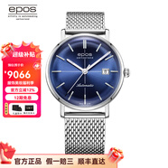 愛(ài)寶時(shí)（EPOS）萬(wàn)表手表原創(chuàng  )系列全自動(dòng)機械夜光正裝商務(wù)男表生活防水鋼帶 湖光藍 3437.132.20.16.30