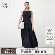 Marc O'Polo/MOP【商場同款】夏季新款背心式相拼優(yōu)雅質(zhì)感連衣裙女輕奢裙子 藏青899 XXS /32