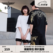 BOY LONDON【荷魯斯之眼】短袖三鷹翅膀印花潮酷T恤N01052 黑色 XS