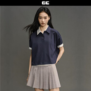 GIORDANO CONCEPTS 2025新款短袖Polo衫女裝純棉品牌刺繡寬松短款翻領(lǐng)上衣12315002