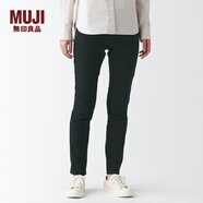 無(wú)印良品（MUJI）女式 橫豎彈力牛仔 緊身褲（股下75cm）褲子 長(cháng)褲 休閑褲丹寧回潮 深黑色 26inch