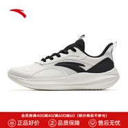 安踏（ANTA）男鞋運動(dòng)跑步鞋夏季透氣輕便減震休閑網(wǎng)面跑鞋子男 象牙白/黑-1 41 (255mm) /美碼8