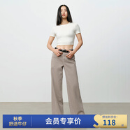simple pieces春秋新品T恤女SPS修身短款合體T恤 經(jīng)典白現(xiàn)貨 S