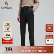 Hush Puppies【豐盈厚實(shí)】暇步士男裝冬季蓄熱保暖彈力絨感長(cháng)褲 霜灰色 38