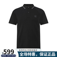 雨果博斯（HUGO BOSS）HUGO BOSS男裝Polo衫男男裝上衣棉質(zhì)商務(wù)休閑立領(lǐng)短袖logo 黑色（50507699） L （150-175斤）僅供參考