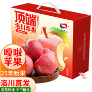 洛川蘋(píng)果陜西嘎啦蘋(píng)果2025年頭茬新果新鮮采摘現摘現發(fā)新鮮蘋(píng)果水果 25枚70mm禮盒裝