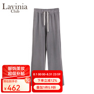 Lavinia Club拉維妮婭秋冬新款直筒寬松通勤時(shí)尚OL休閑百搭衛(wèi)褲女Y51K104S 灰色 160/68A