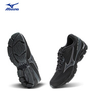 美津濃（MIZUNO）25新款春夏緩震回彈跑步競速訓(xùn)練鞋運(yùn)動(dòng)鞋 WAVE RC 01/黑色/銀色/深綠色 36 (225MM)