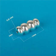 NSYCA999銀項鏈扣子純銀手鏈螺絲扣穿珍珠項鏈的配件連接扣頭接頭搭扣 大號葫蘆扣12# 送引線(xiàn)珍珠線(xiàn)銀布