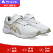 亞瑟士（asics）跑鞋青少年激光束系列跑步鞋運動(dòng)鞋男童魔術(shù)貼LAZERBEAM 日本直郵 (100)白色/金色 39 /24.5cm