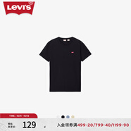 Levi's李維斯25春夏新款情侶簡約休閑時尚寬松LOGO印花短袖T恤 黑色 002U3-0001 L