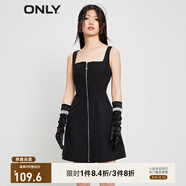 ONLY時(shí)尚百搭短款A(yù)字吊帶雪紡連衣裙女|123207028 E39黑豆 XS 155/76A
