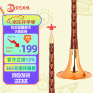 宏藝鳳鳴（HongYiFengMing）嗩吶樂(lè )器專(zhuān)業(yè)金星檀木D調初學(xué)者全套成人優(yōu)選民間喇叭碗
