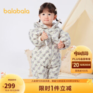 巴拉巴拉連體衣嬰兒秋冬裝外出加絨抱衣哈衣爬服2024保暖萌趣208424120001