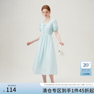 范思藍(lán)恩清新氣質(zhì)吊帶連衣裙女2024夏季新款無(wú)袖背心裙子12510 薄荷曼波 S