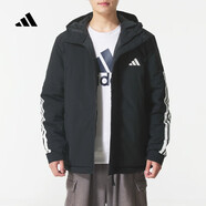 阿迪達斯 （adidas） 棉服羽絨服男秋冬季休閑防風(fēng)保暖連帽棉襖加厚夾克風(fēng)衣外套 JY8303/現(xiàn)貨速發(fā) M