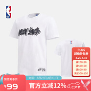 NBASLOGAN系列/潮流寬松夏季運動(dòng)純棉男士圓領(lǐng)透氣T恤短袖-尼克斯 馬刺隊 XL