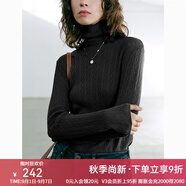顏域氣質(zhì)高領(lǐng)打底毛衣女冬裝2023新款百搭修身顯瘦氣質(zhì)內(nèi)搭上衣 黑色 S 36