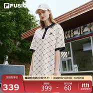 FILA FUSION斐樂官方潮牌女子連衣裙夏時(shí)尚寬松POLO領(lǐng)連身裙