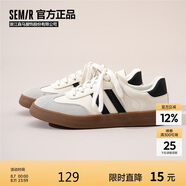 Semir平底德訓(xùn)鞋女鞋2025夏季舒適防滑運(yùn)動(dòng)鞋板鞋女SFYM233038 米黑 40