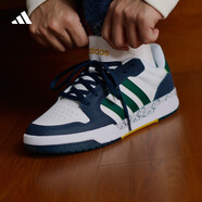 adidas ENTRAP美式校園風運動板鞋男女少年感復古籃球鞋阿迪達斯   白色/綠色/藍色   44.5