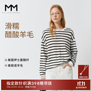 麥檬【雙11搶先購】MM爆款寬松連帽質(zhì)感針織衫毛衣上衣25秋冬新款 圓領(lǐng)-長(cháng)袖-白色5G7931081 L