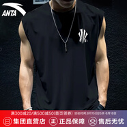 安踏（ANTA）吸濕速干運(yùn)動(dòng)健身背心男冰絲涼感透氣坎肩夏季馬拉松跑步無袖T恤 【凱里·歐文同款】基礎(chǔ)黑-3 XL (180) 建議150-160斤