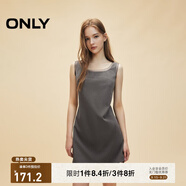 ONLY秋季精致設(shè)計感拼接顯瘦無袖短裙連衣裙女|124307054 G51 中花紗灰 L (170) 88A