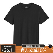凡客誠品vancl全棉素色基礎(chǔ)款短袖T恤男士打底衫 黑色 S