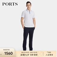 PORTS男裝春季商務(wù)休閑短袖Polo衫MP8N193RZC011 白色 L