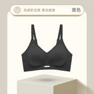 瑪古芭MBGB內衣女舒適小胸聚攏上托舒適防下垂透氣無(wú)痕運動(dòng)無(wú)鋼圈文胸罩 黑色 M=80-105斤 均碼