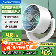 艾美特（AIRMATE）空氣循環(huán)扇電風(fēng)扇家用桌面臺(tái)式落地節(jié)能四季小風(fēng)扇大風(fēng)量宿舍遙控?fù)u頭小型電扇輕音空調(diào)伴侶 R27