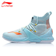 李寧（LI-NING）籃球鞋新款韋德之道3全城5音速9閃擊7馭帥12進 0標(biāo)準(zhǔn)白/熒光粉綠  057光芒藍 42