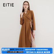 愛特愛冬季新款西裝領(lǐng)顯瘦拼接羊毛呢子連衣裙優(yōu)雅氣質(zhì)女裝7207922 深卡其84 L 165