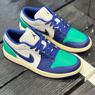 耐克（NIKE）AJ1籃球鞋男鞋2025新款夏季Air Jordan 1運動鞋輕便休閑鞋板鞋 553558-147帆白/深寶藍/體育場綠 46
