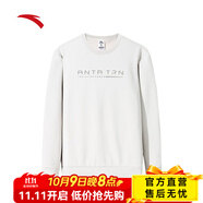 安踏（ANTA）加絨衛(wèi)衣男士新款圓領(lǐng)套頭健身跑步運(yùn)動(dòng)服上衣152447724N 白咖啡-1 L