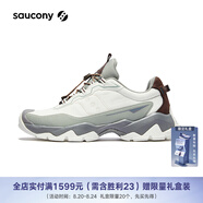 Saucony索康尼CANYON WLK防潑水越野跑鞋男女戶(hù)外休閑鞋防滑登山徒步鞋 米綠棕5 42
