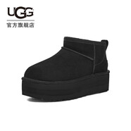 UGG冬季女士舒適時(shí)尚經(jīng)典迷你純色厚底保暖休閑短筒雪地靴1135092 BLK | 黑色 36