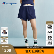 Champion冠軍短褲女2025春季新款學院風運動褲美式潮流短衛(wèi)褲熱褲 深藍色 L