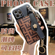 完壯網(wǎng)紅新款適用vivoy76s手機殼y52s/y30零錢(qián)包x27斜挎s7/s9背帶掛繩y100/x100千鳥(niǎo)格y78/y52s鏡頭全 棕色金色花_零錢(qián)包+斜挎繩 vivo_X9L